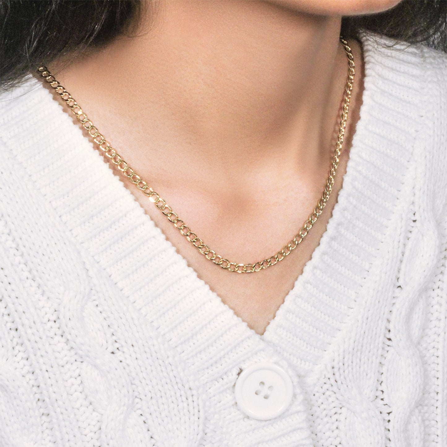 10k Yellow Gold Curb Chain (4.40 mm)