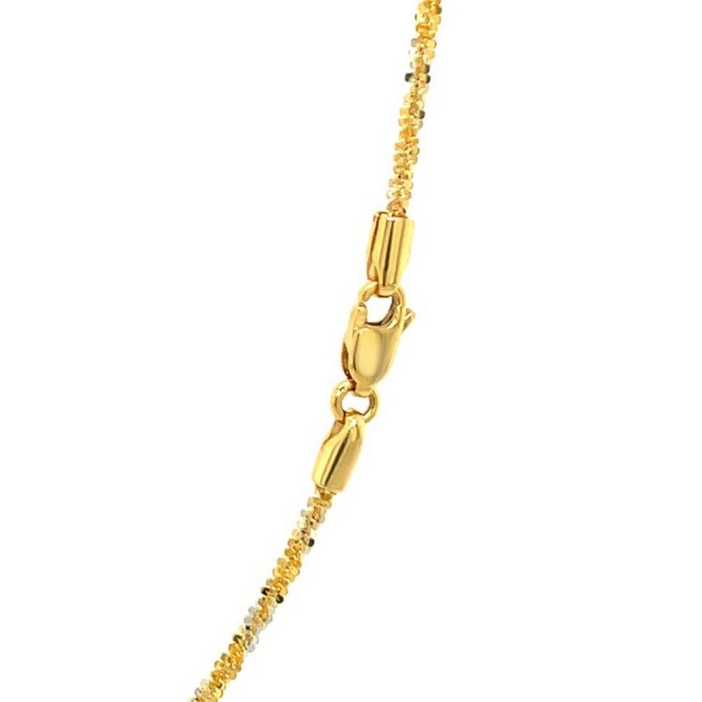 14k White and Yellow Gold Two Tone Sparkle Chain (1.50 mm)
