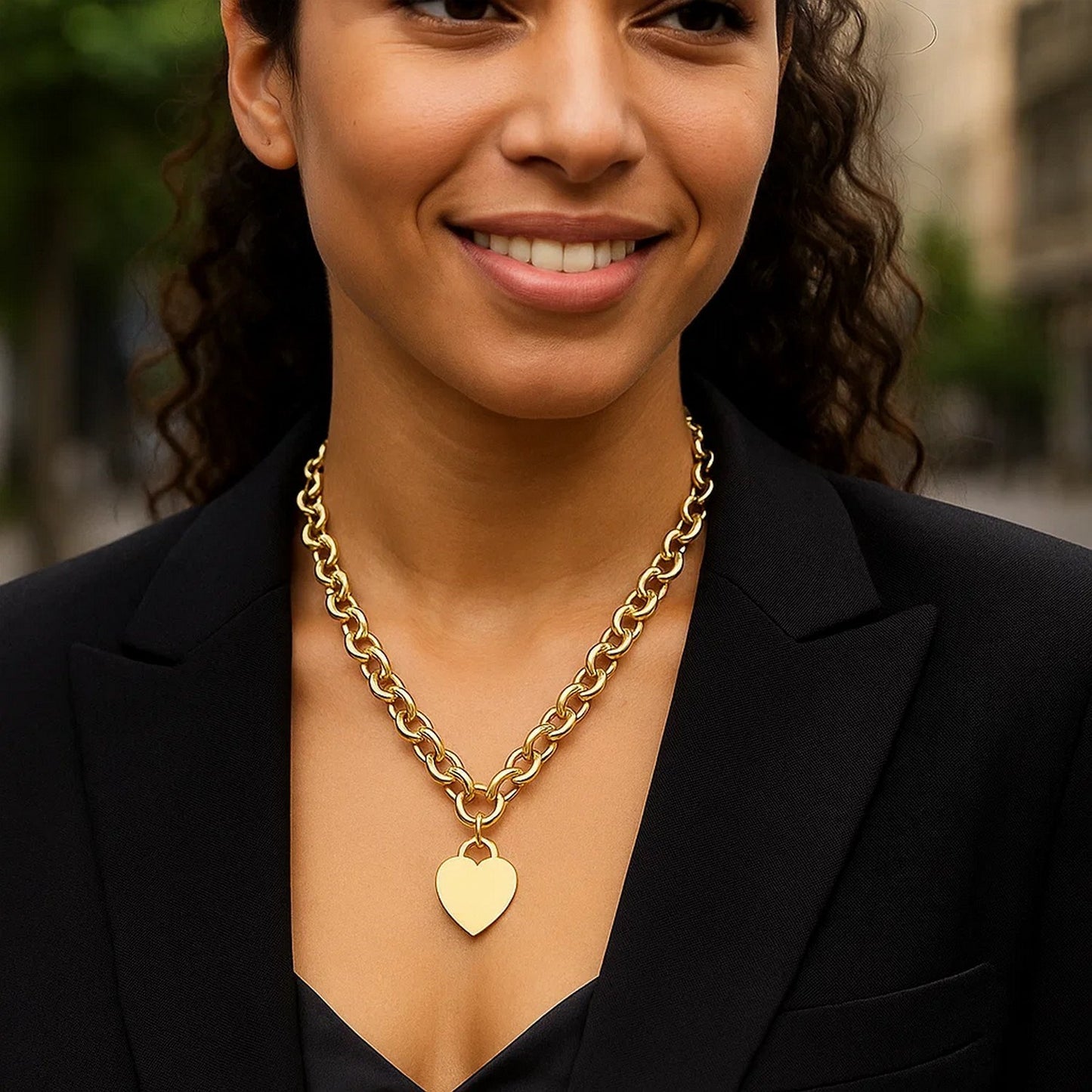 14k Yellow Gold Rolo Link Necklace (11.40 mm)