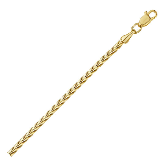 14K Yellow Gold Oval Snake Chain (2.00 mm)