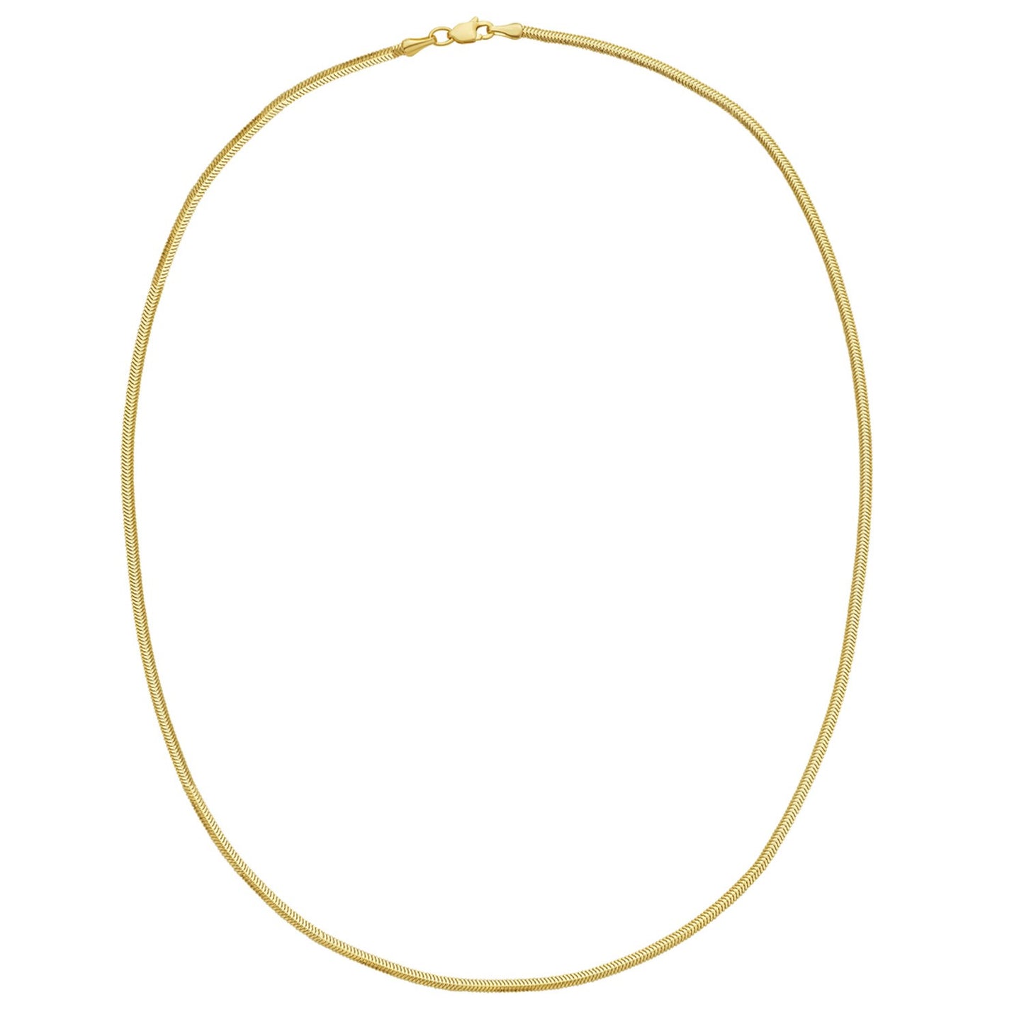 14K Yellow Gold Oval Snake Chain (2.00 mm)