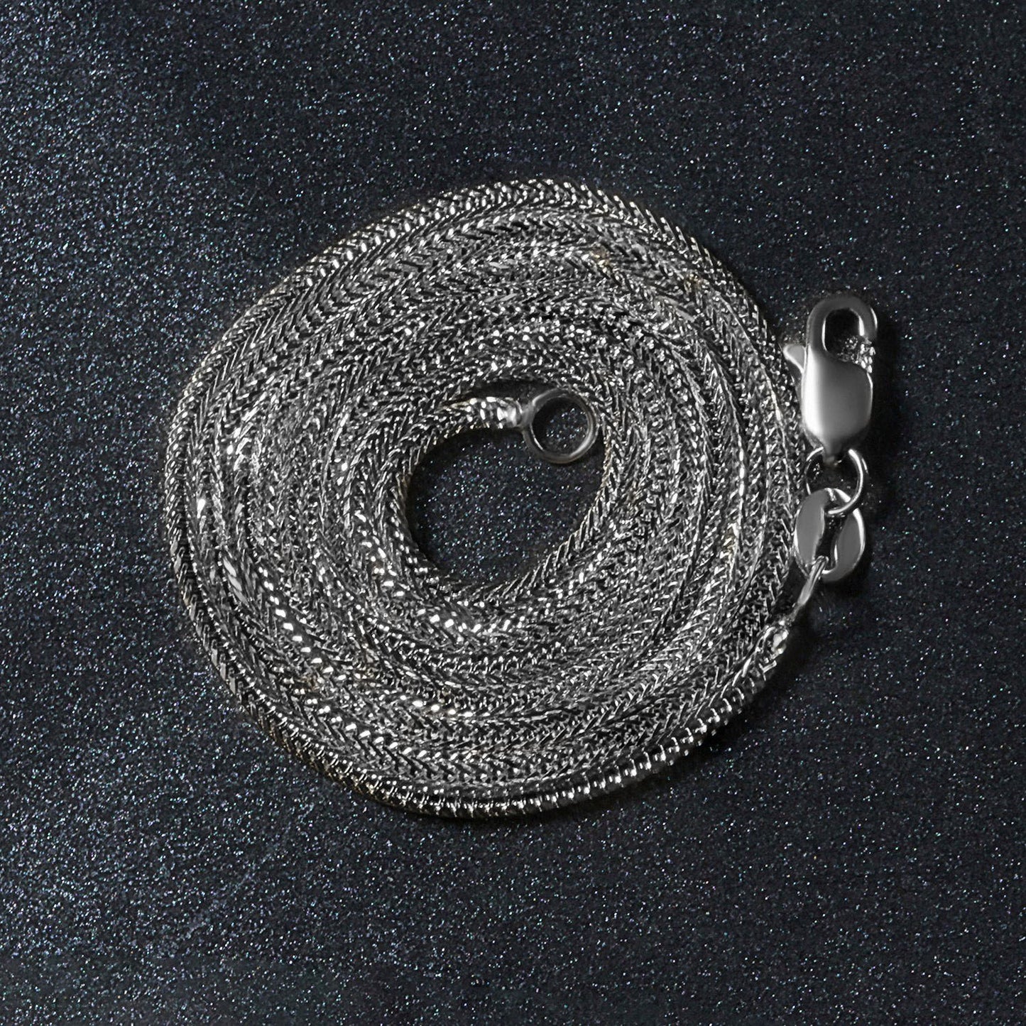 14k White Gold Foxtail Chain (1.00 mm)