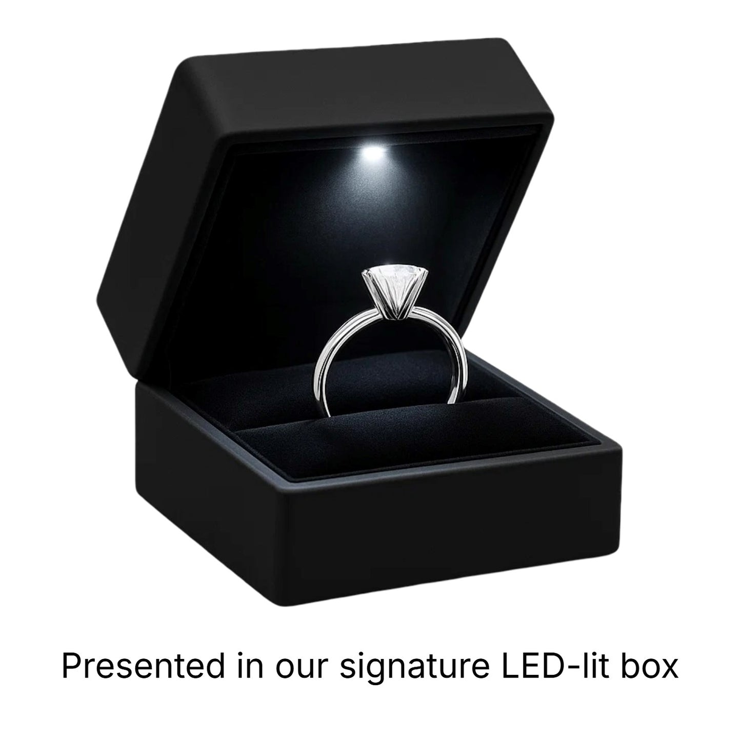 1 Carat Round Lab Grown IGI G/VS1 Diamond Solitaire Ring in Sterling Silver