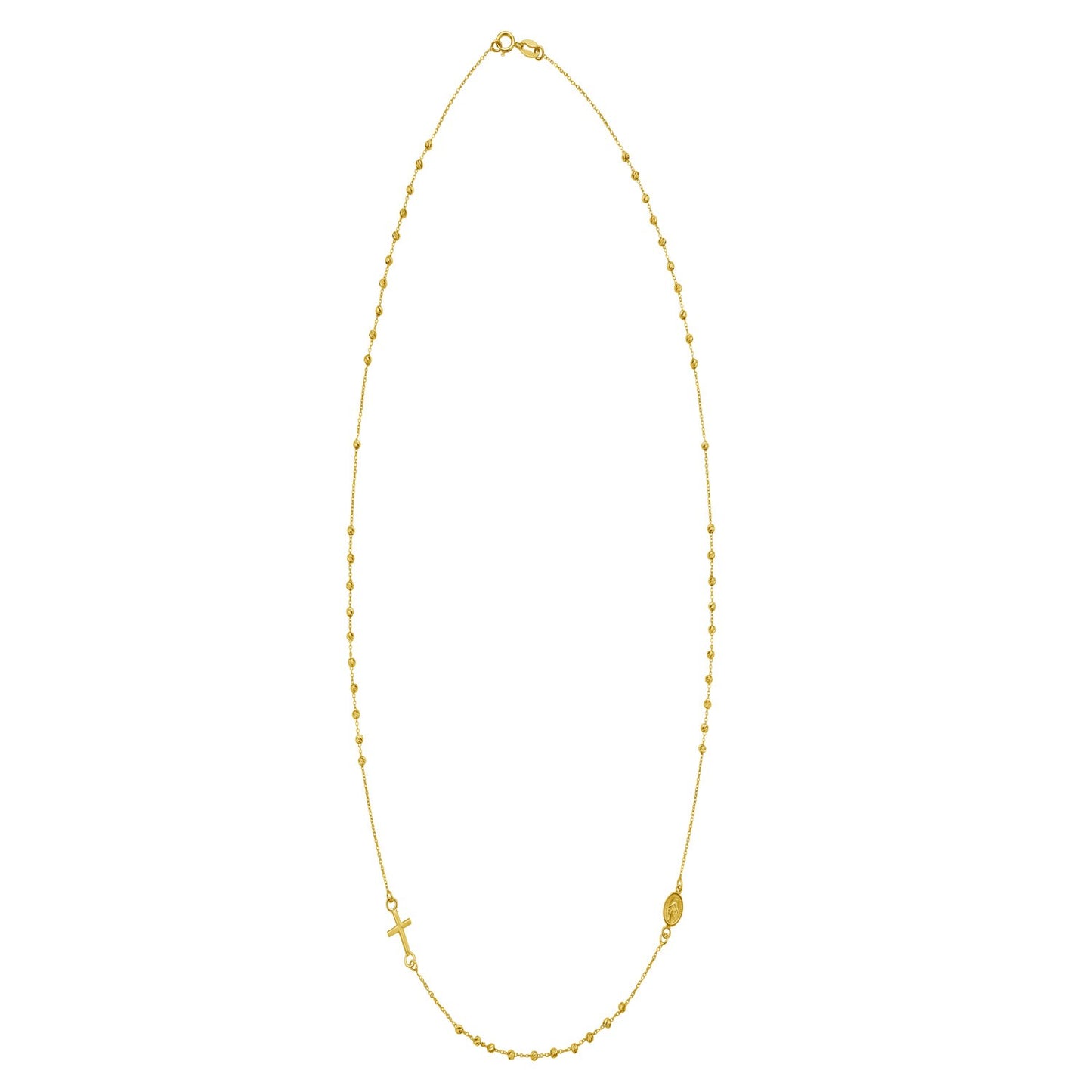 14K Yellow Gold Rosary Necklace