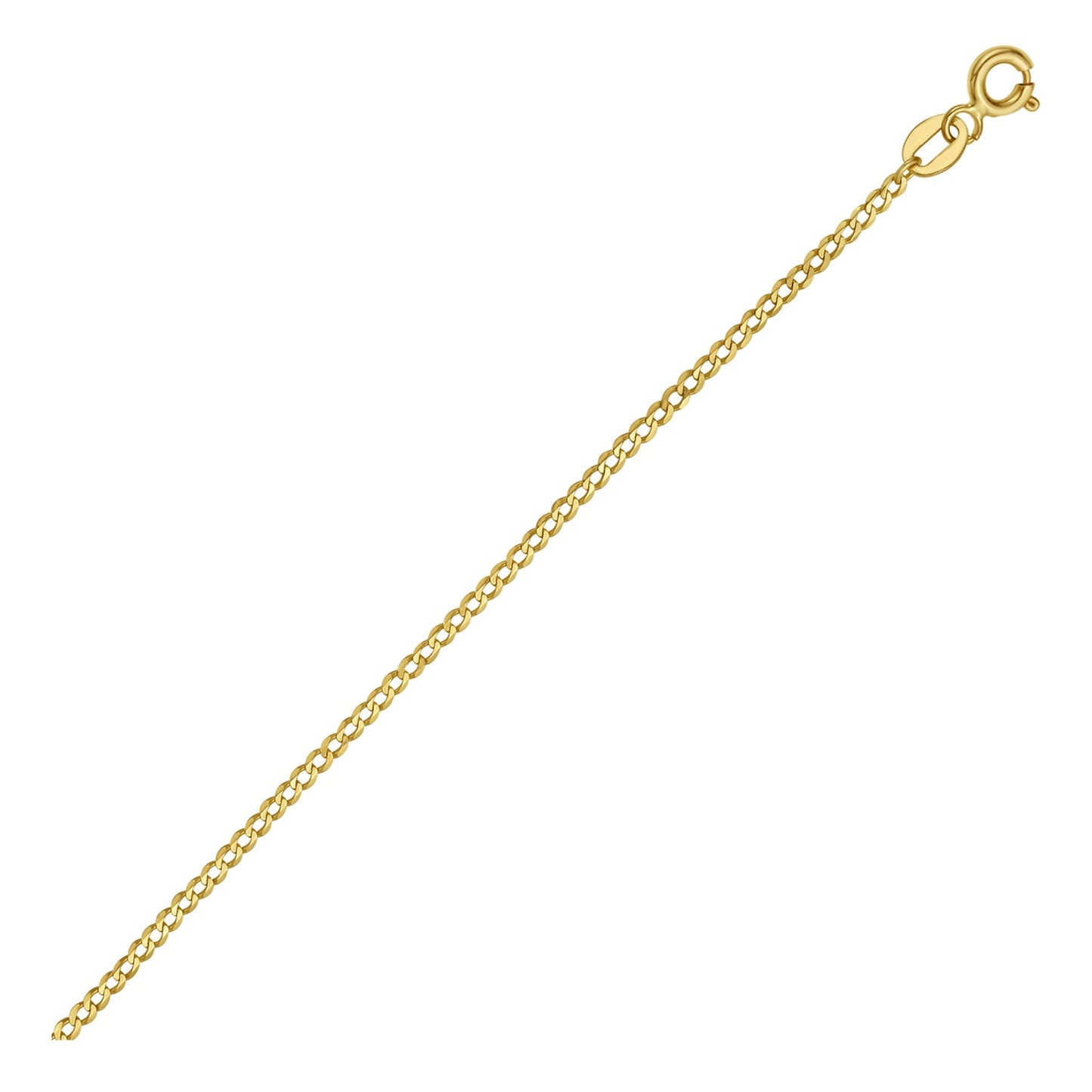 14k Yellow Gold Solid Curb Chain (2.60 mm)
