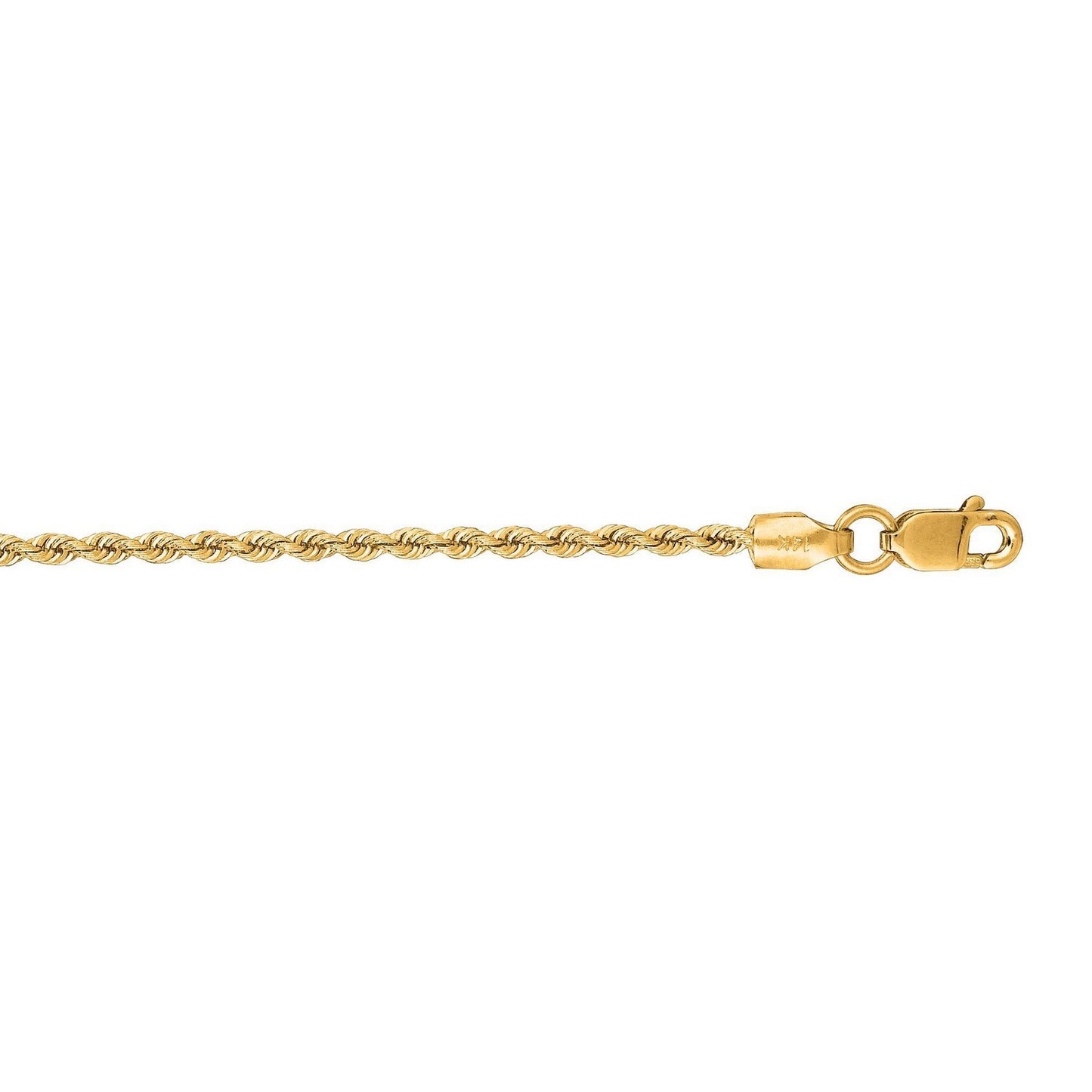14k Yellow Gold Solid Rope Chain (1.50 mm)