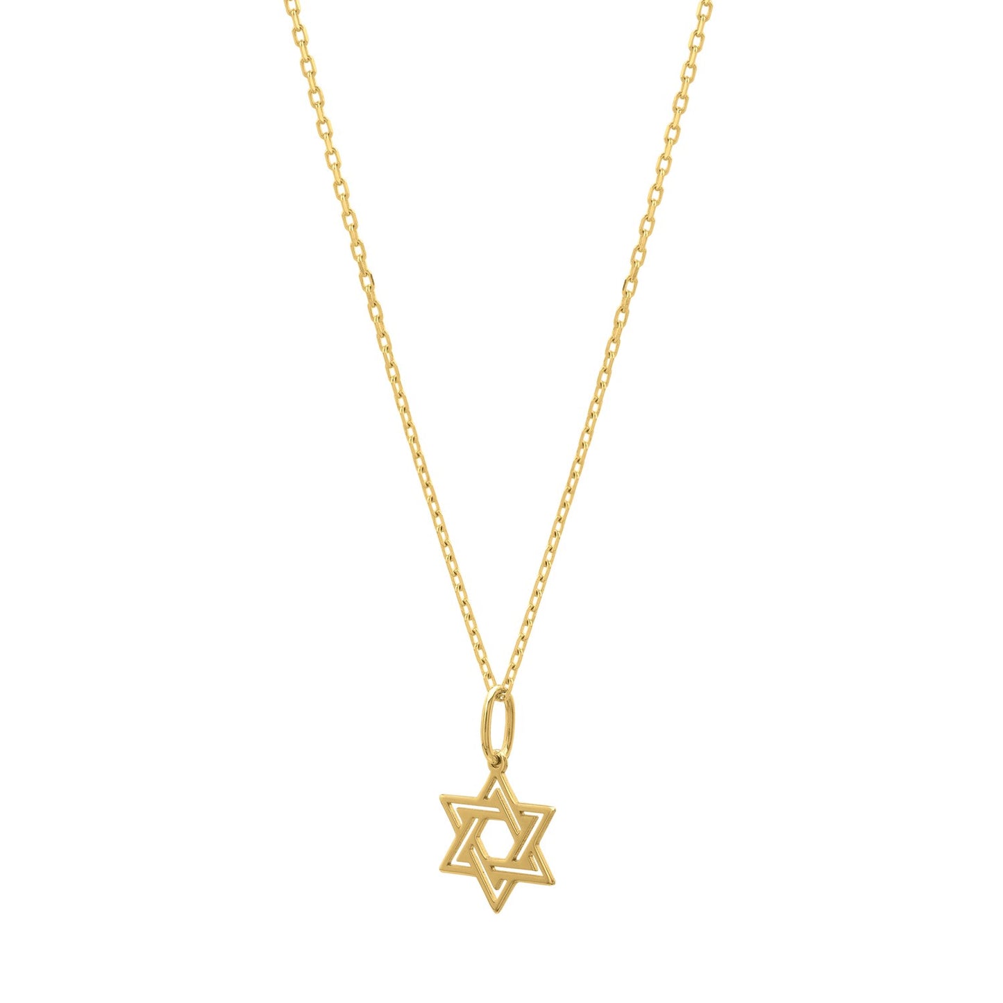 Star of David Necklace in 14K Yellow Gold