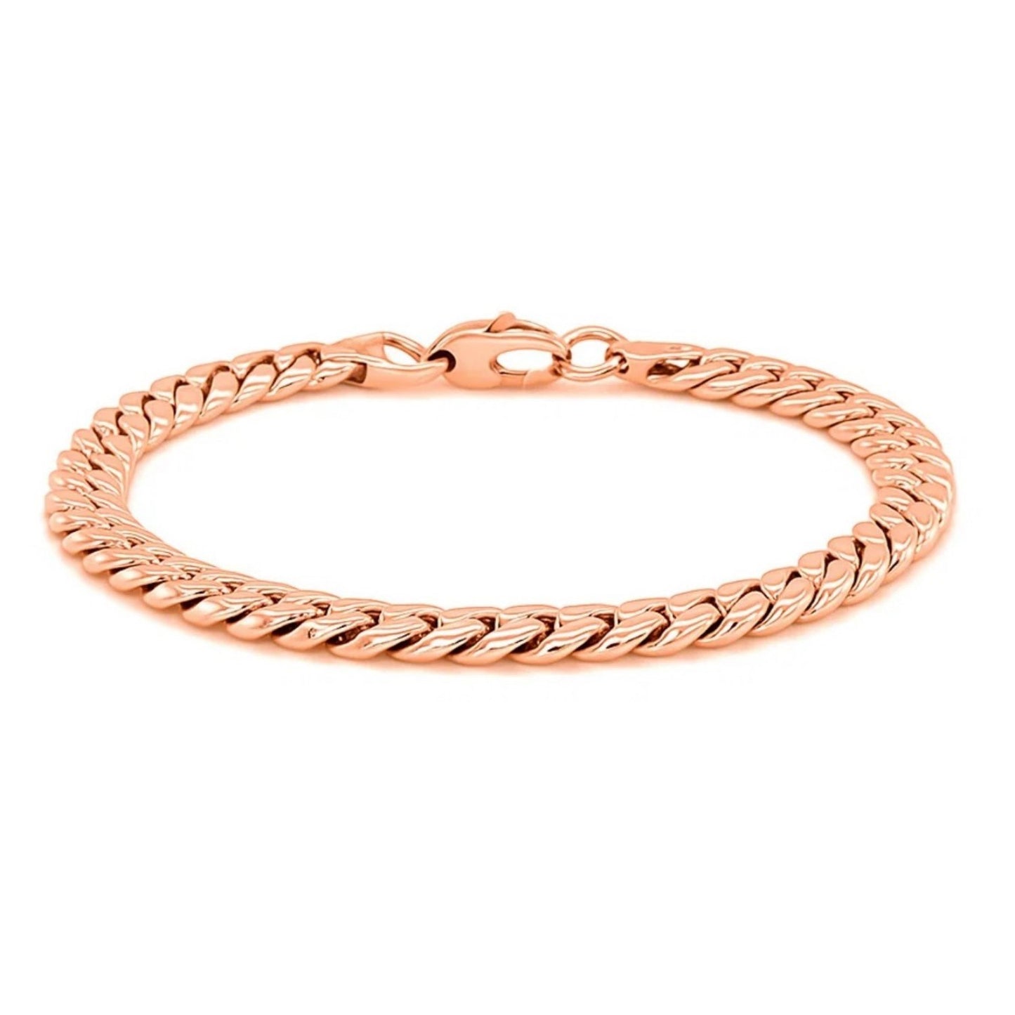 14K Rose Gold Cuban Link Bracelet (5.90 mm)